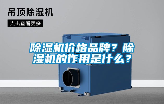 除濕機價格品牌？除濕機的作用是什么？