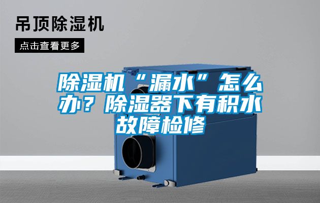 除濕機“漏水”怎么辦？除濕器下有積水故障檢修