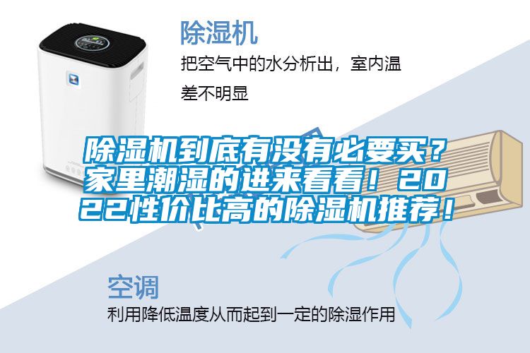 除濕機(jī)到底有沒有必要買？家里潮濕的進(jìn)來看看！2022性價(jià)比高的除濕機(jī)推薦！