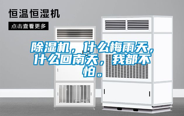 除濕機(jī)，什么梅雨天，什么回南天，我都不怕。